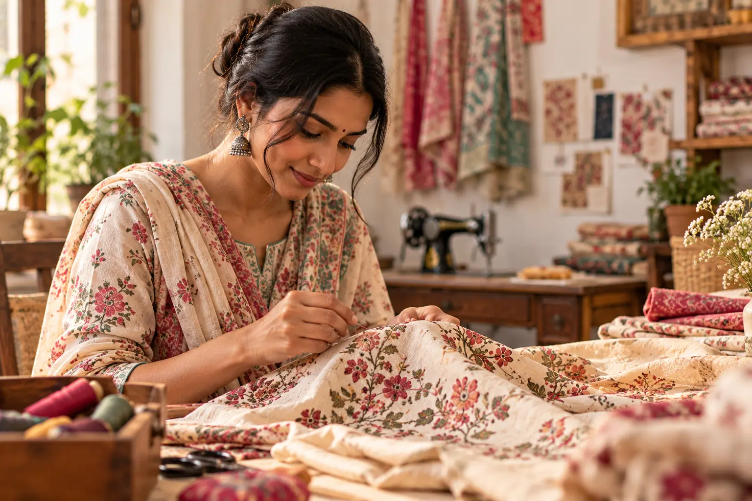 Skilled tailor crafting Idhar Udhar Fashion